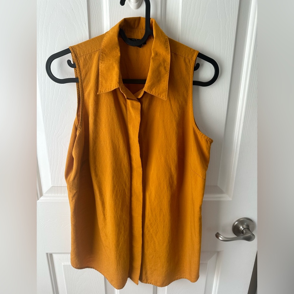 Mustard yellow blouse from Ann Taylor in a size medium